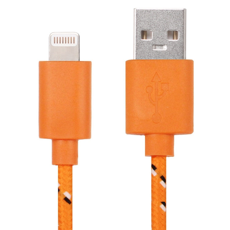 1m Nylon-Netz Stil USB 8-Pin Datenübertragungs-Ladekabel für iPhone, iPad