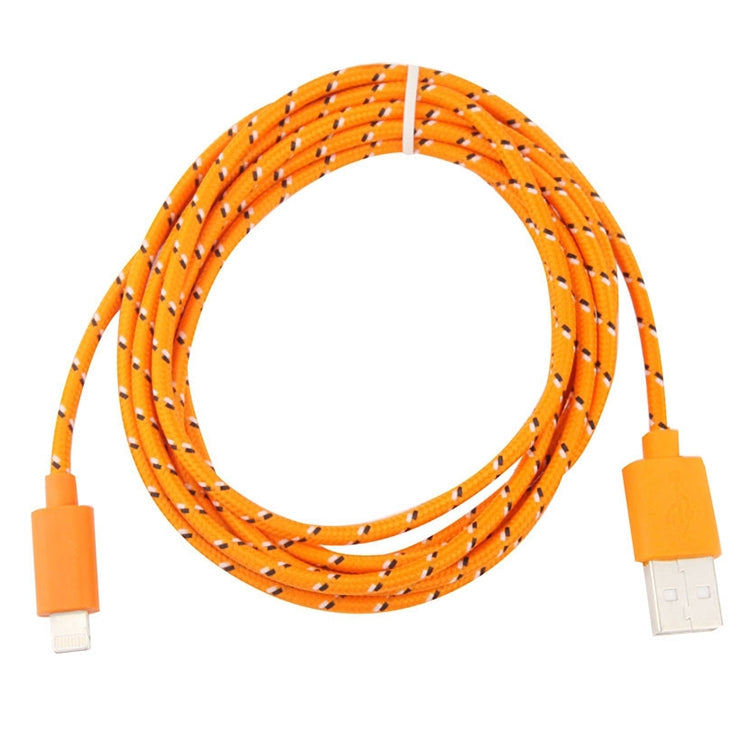 1m Nylon-Netz Stil USB 8-Pin Datenübertragungs-Ladekabel für iPhone, iPad