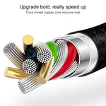 1m Nylon-Netz Stil USB 8-Pin Datenübertragungs-Ladekabel für iPhone, iPad