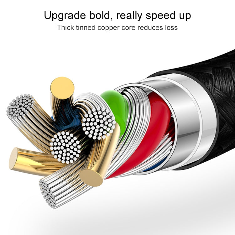 1m Nylon-Netz Stil USB 8-Pin Datenübertragungs-Ladekabel für iPhone, iPad