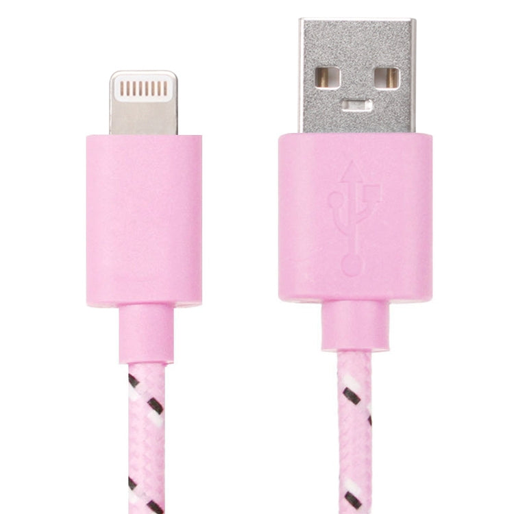 1m Nylon-Netz Stil USB 8-Pin Datenübertragungs-Ladekabel für iPhone, iPad