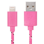 1m Nylon-Netz Stil USB 8-Pin Datenübertragungs-Ladekabel für iPhone, iPad