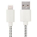 1m Nylon-Netz Stil USB 8-Pin Datenübertragungs-Ladekabel für iPhone, iPad
