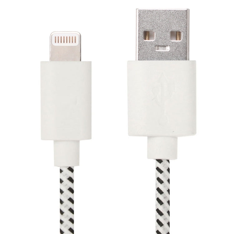 1m Nylon-Netz Stil USB 8-Pin Datenübertragungs-Ladekabel für iPhone, iPad