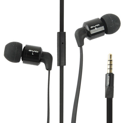 Awei ES600i Nudel-Stil 3,5 mm Universal-Headset mit Lautsprechersteuerung & Mikrofon für iPhone / iPad / iPod touch, Galaxy SIV / SIII / Note II / Premier, Nokia Lumia Serie, LG Optimus Serie, HTC / Motorola / Sony Xperia Serie usw.