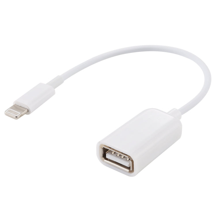 USB Buchse zu 8-Pin Stecker OTG Adapterkabel, Unterstützt iOS 10.2 und darunter, Länge: 18cm