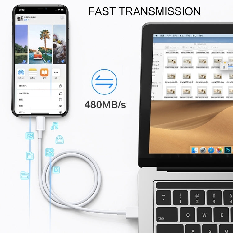 1m Hochwertiges 8-Pin USB Sync-Daten-/Ladekabel für iPhone, iPad