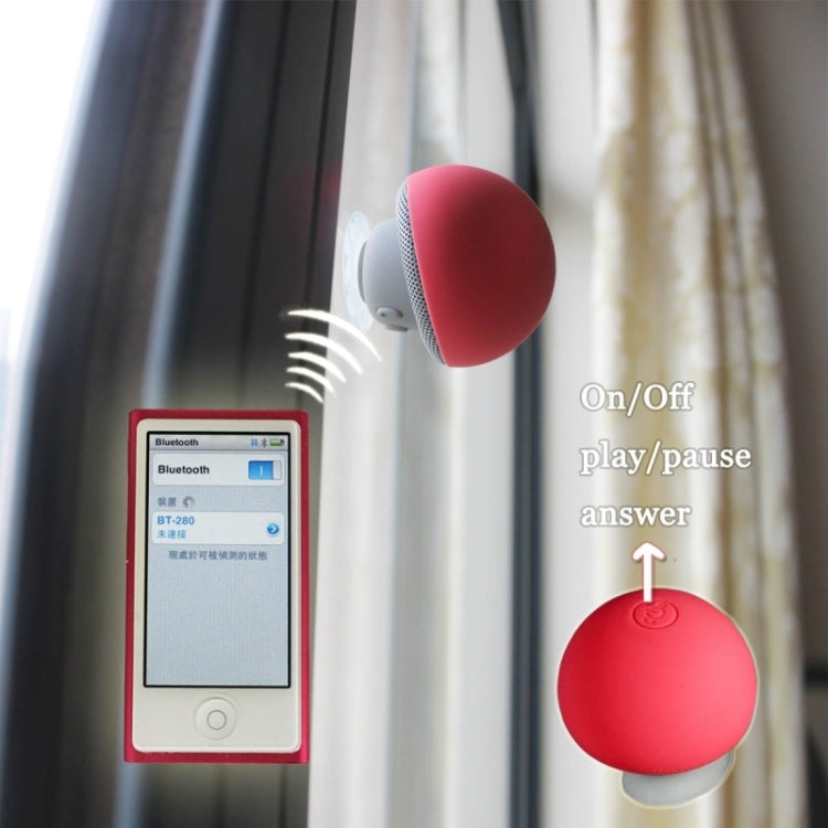 Pilzform-Bluetooth-Lautsprecher mit Saugnapfhalterung