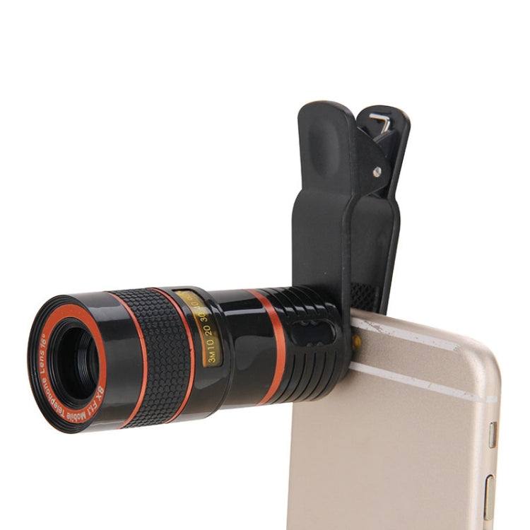 8X Zoom Teleskop Teleobjektiv Kameraobjektiv mit Clip