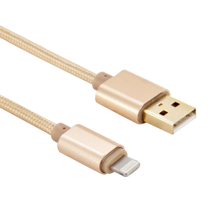 1m Gewebtes Metallkopf 8-Pin-auf-USB Daten-Sync-Ladekabel für iPhone, iPad