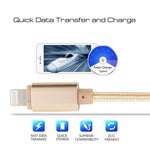 1m Gewebtes Metallkopf 8-Pin-auf-USB Daten-Sync-Ladekabel für iPhone, iPad