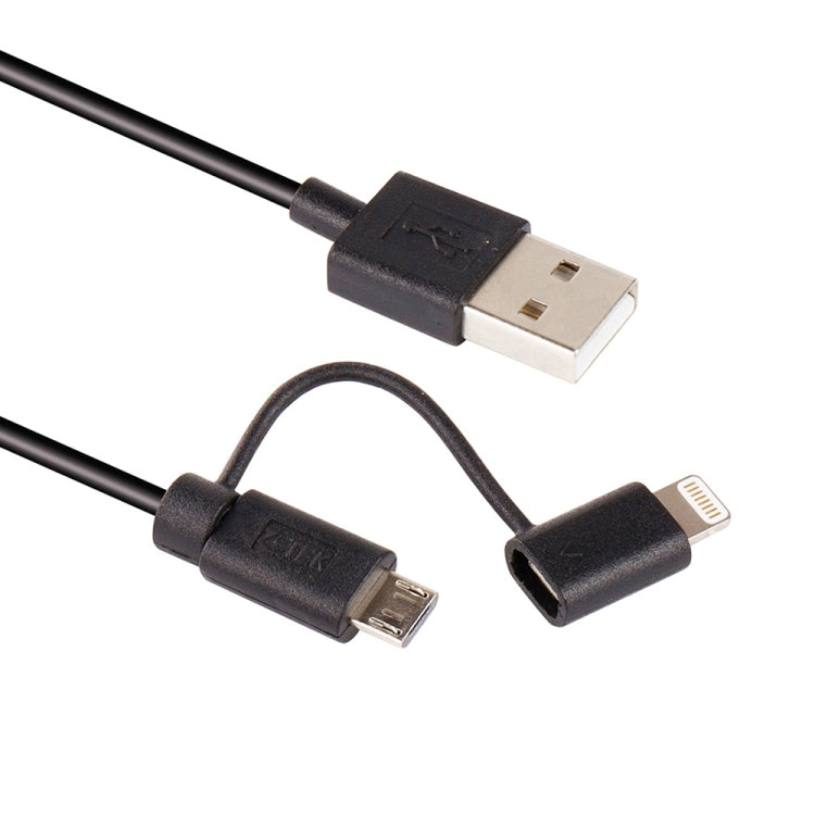1m MFI 2-in-1 8-Pin- + Micro-USB-2.0-Stecker-auf-USB-Datenkabel zum Synchronisieren und Laden
