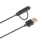 1m MFI 2-in-1 8-Pin- + Micro-USB-2.0-Stecker-auf-USB-Datenkabel zum Synchronisieren und Laden