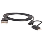 1m MFI 2-in-1 8-Pin- + Micro-USB-2.0-Stecker-auf-USB-Datenkabel zum Synchronisieren und Laden