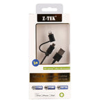 1m MFI 2-in-1 8-Pin- + Micro-USB-2.0-Stecker-auf-USB-Datenkabel zum Synchronisieren und Laden