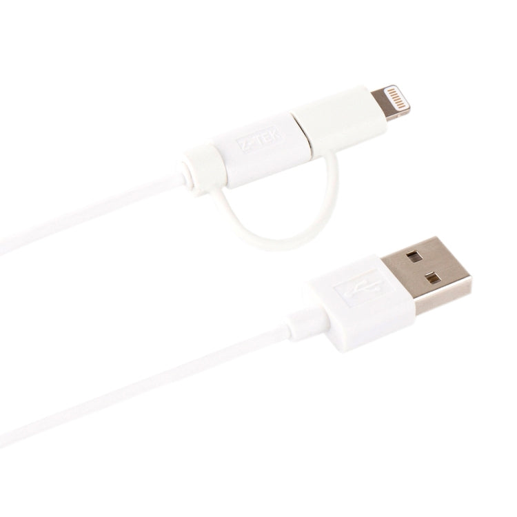 1m MFI 2-in-1 8-Pin- + Micro-USB-2.0-Stecker-auf-USB-Datenkabel zum Synchronisieren und Laden