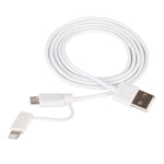 1m MFI 2-in-1 8-Pin- + Micro-USB-2.0-Stecker-auf-USB-Datenkabel zum Synchronisieren und Laden