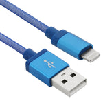 Netzartiger Metallkopf 8-Pin-auf-USB Daten-/Ladekabel, Kabellänge: 1m