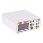 WLX-899 30W USB-Ladegerät 5V 6A Ausgang 3,5A Max Hochgeschwindigkeits 6-Port USB-Ladegerät mit Digitalanzeige & 1,5m Kabel, WLX-899