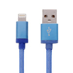 Netzstil Metallkopf 8 Pin zu USB Daten- / Ladekabel, Kabellänge: 25cm