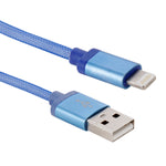 Netzstil Metallkopf 8 Pin zu USB Daten- / Ladekabel, Kabellänge: 25cm
