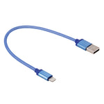 Netzstil Metallkopf 8 Pin zu USB Daten- / Ladekabel, Kabellänge: 25cm