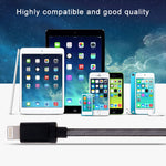 Netzstil Metallkopf 8 Pin zu USB Daten- / Ladekabel, Kabellänge: 25cm