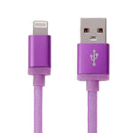 Netzstil Metallkopf 8 Pin zu USB Daten- / Ladekabel, Kabellänge: 25cm