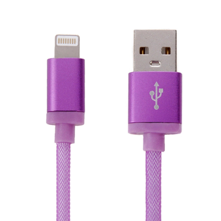 Netzstil Metallkopf 8 Pin zu USB Daten- / Ladekabel, Kabellänge: 25cm