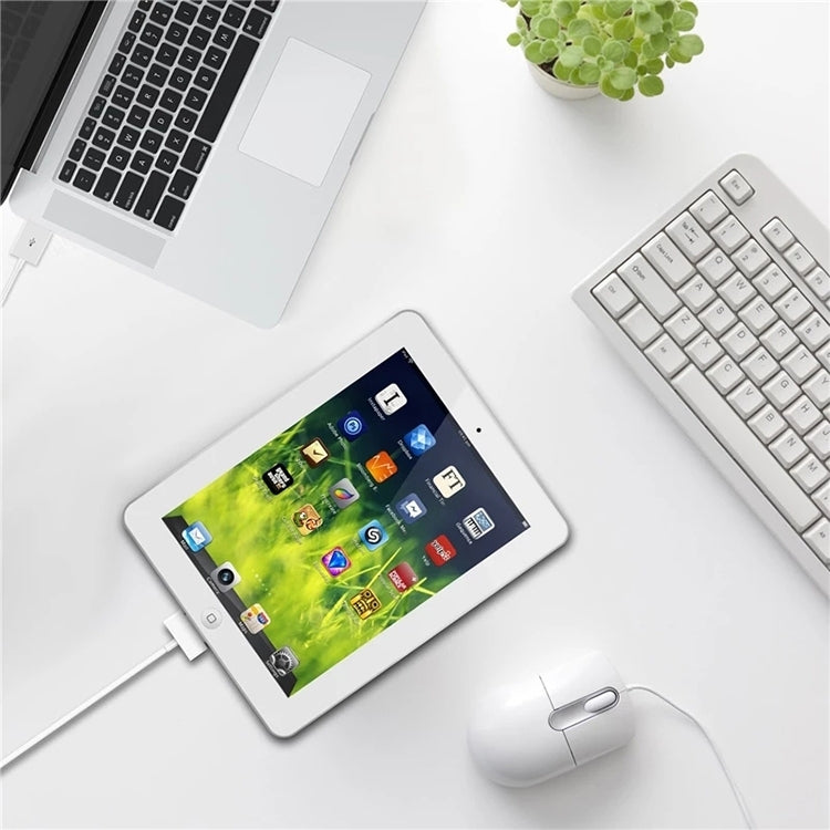 30 Pin Stecker zu USB Stecker Lade- & Datensynchronisationskabel für iPad / 2 / 3, iPhone 4 & 4s, iPod Nano, iPod Touch, Länge: 1m, USB zu 30 Pin