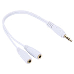 Aux-Audiokabel Kopfhörer Ohrhörer Splitter Adapter, kompatibel mit Telefonen, Tablets, Kopfhörern, MP3-Player, Auto-/Heim-Stereoanlage & mehr