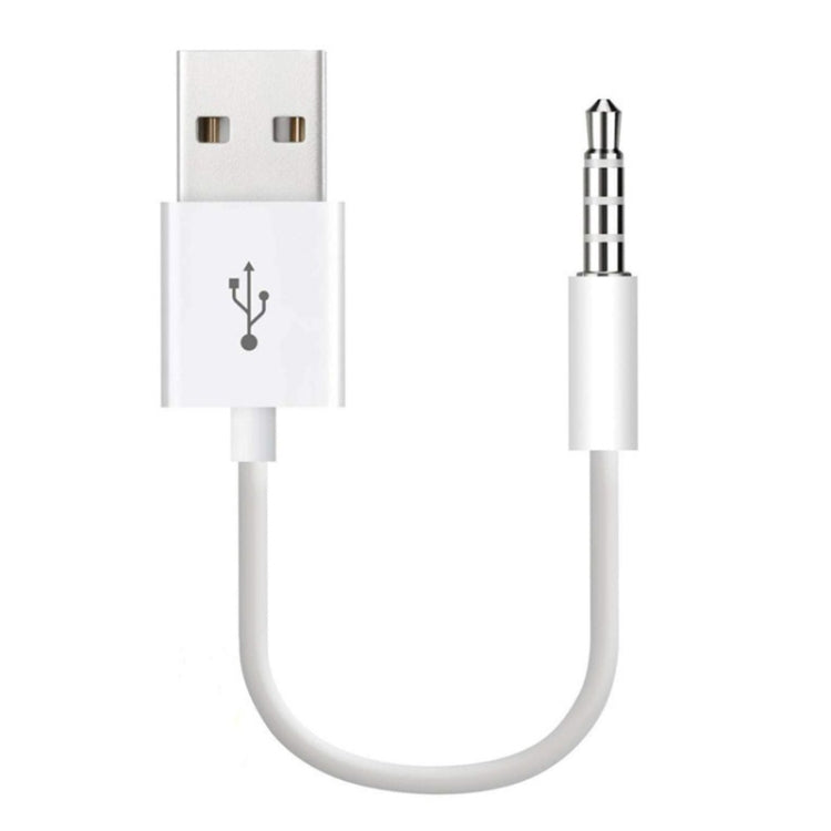 JW-SM1 USB zu 3,5mm Klinke Daten-Sync & Ladekabel für iPod Shuffle 1., 2., 3., 4., 5. & 6. Generation, Länge: 10cm