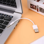 JW-SM1 USB zu 3,5mm Klinke Daten-Sync & Ladekabel für iPod Shuffle 1., 2., 3., 4., 5. & 6. Generation, Länge: 10cm