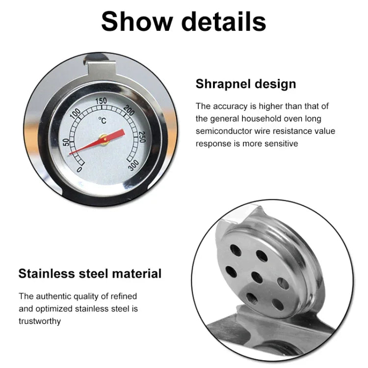 Edelstahl-Ofenthermometer (0~300℃), Ofenthermometer