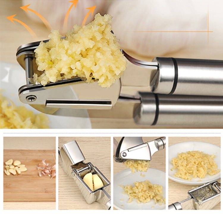 Knoblauchpresse mit Zerkleinerer und Schneider aus lebensmittelechtem Edelstahl 304