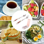 Edelstahl-Löffel- und Gabel-Set mit Keramikgriff