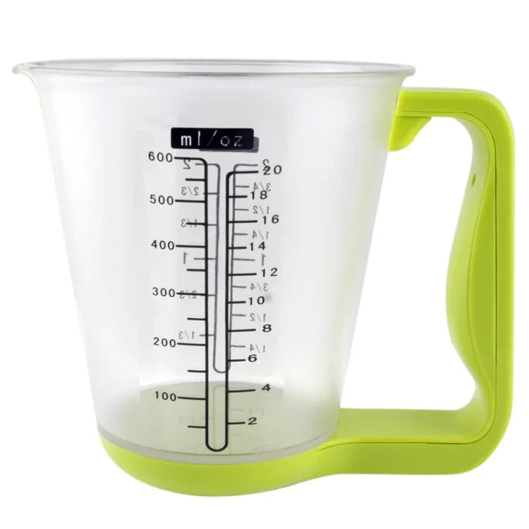 Digitale Waage mit Messbecher / Thermometer, Grün