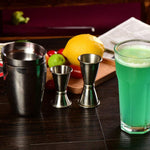 5-in-1-Edelstahl-Shaker-Set Klassik, Fassungsvermögen: 550ml (Shaker + Jigger + Barsieb + Eiswürfelzange + Rührstab), 5-in-1-Shaker-Set
