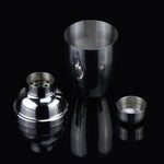 5-in-1-Edelstahl-Shaker-Set Klassik, Fassungsvermögen: 550ml (Shaker + Jigger + Barsieb + Eiswürfelzange + Rührstab), 5-in-1-Shaker-Set