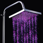 Quadratischer Temperatursensor 3-Farben (Blau / Pink / Rot) LED Duschkopf, SDH-B1