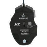 7 Tasten mit Scrollrad, 5000 DPI, LED-Beleuchtung, kabelgebundene optische Gaming-Maus für Computer, PC und Laptop, X7 7 Tasten (Schwarz)