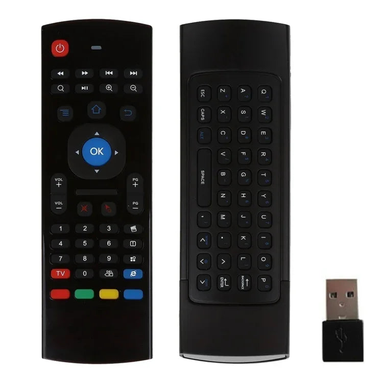 MX3 Air Mouse Kabellose 2,4-GHz-Fernbedienungstastatur mit Browser-Shortcuts für Android TV Box / Mini-PC, Air Mouse