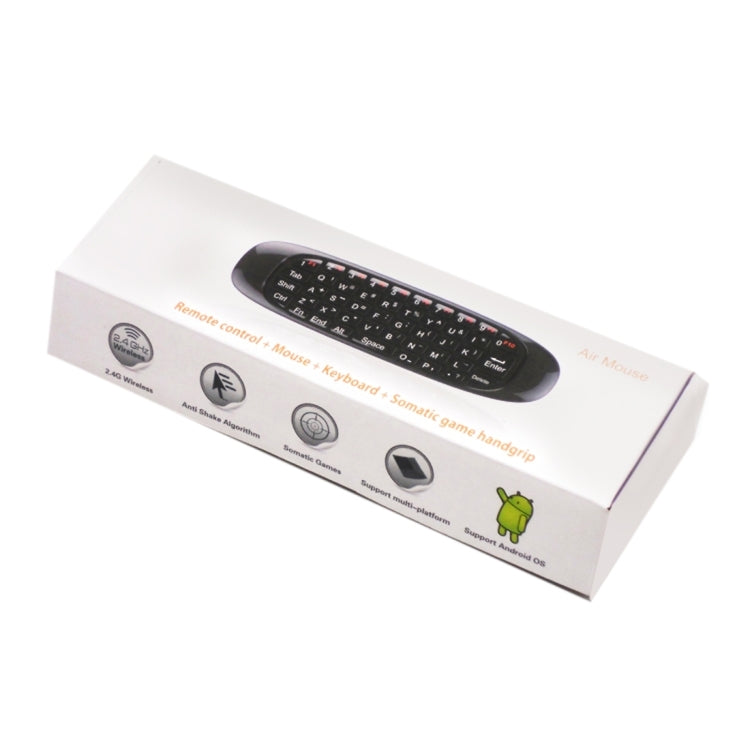 C120 T10 Fly Air Maus 2,4GHz Wiederaufladbare kabellose Tastatur Fernbedienung für Android TV Box / PC, kabellose Tastatur