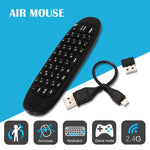 C120 T10 Fly Air Maus 2,4GHz Wiederaufladbare kabellose Tastatur Fernbedienung für Android TV Box / PC, kabellose Tastatur