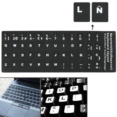 Aufkleber mit spanischem Tastaturlayout für Laptop-/Desktop-Computer-Tastatur, Spanisch