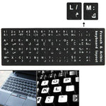 Aufkleber für das französische und arabische Tastaturlayout zum Lernen für Laptop-/Desktop-Computer-Tastaturen, Französisch und Arabisch