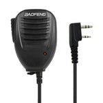 Baofeng Clip-Lautsprecher-Mikrofon für Walkie Talkies, 3,5mm + 2,5mm Ohrhörer + Mikrofon Stecker, Mikrofon