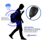 Baofeng Clip-Lautsprecher-Mikrofon für Walkie Talkies, 3,5mm + 2,5mm Ohrhörer + Mikrofon Stecker, Mikrofon