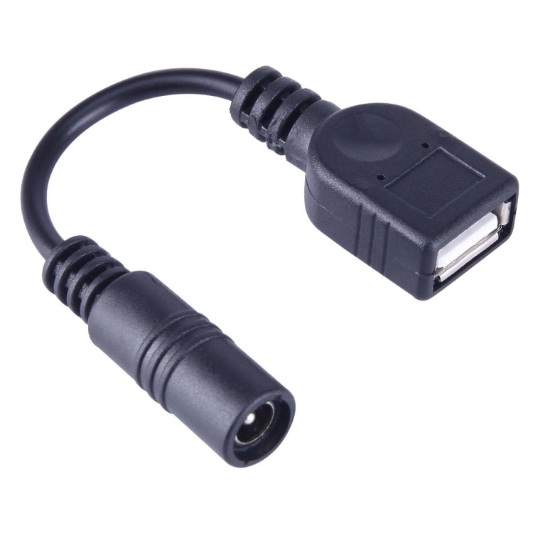 5,5 x 2,1 mm DC-Buchse zu USB AF DC-Stecker Stromanschlusskabel für Laptop-Adapter, Länge: 15 cm, USB AF