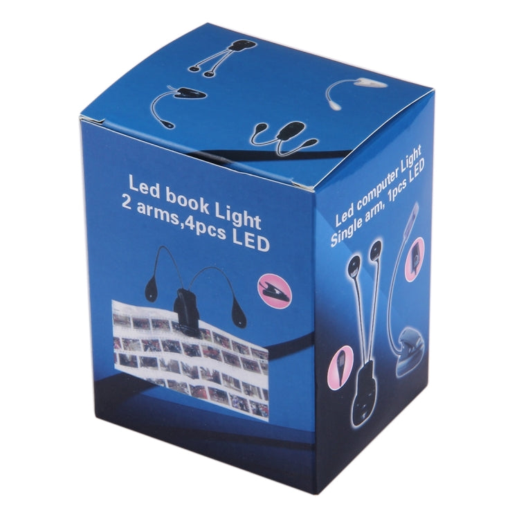 Doppelarm Clip-On LED-Licht Zum Lesen Camping Wandern